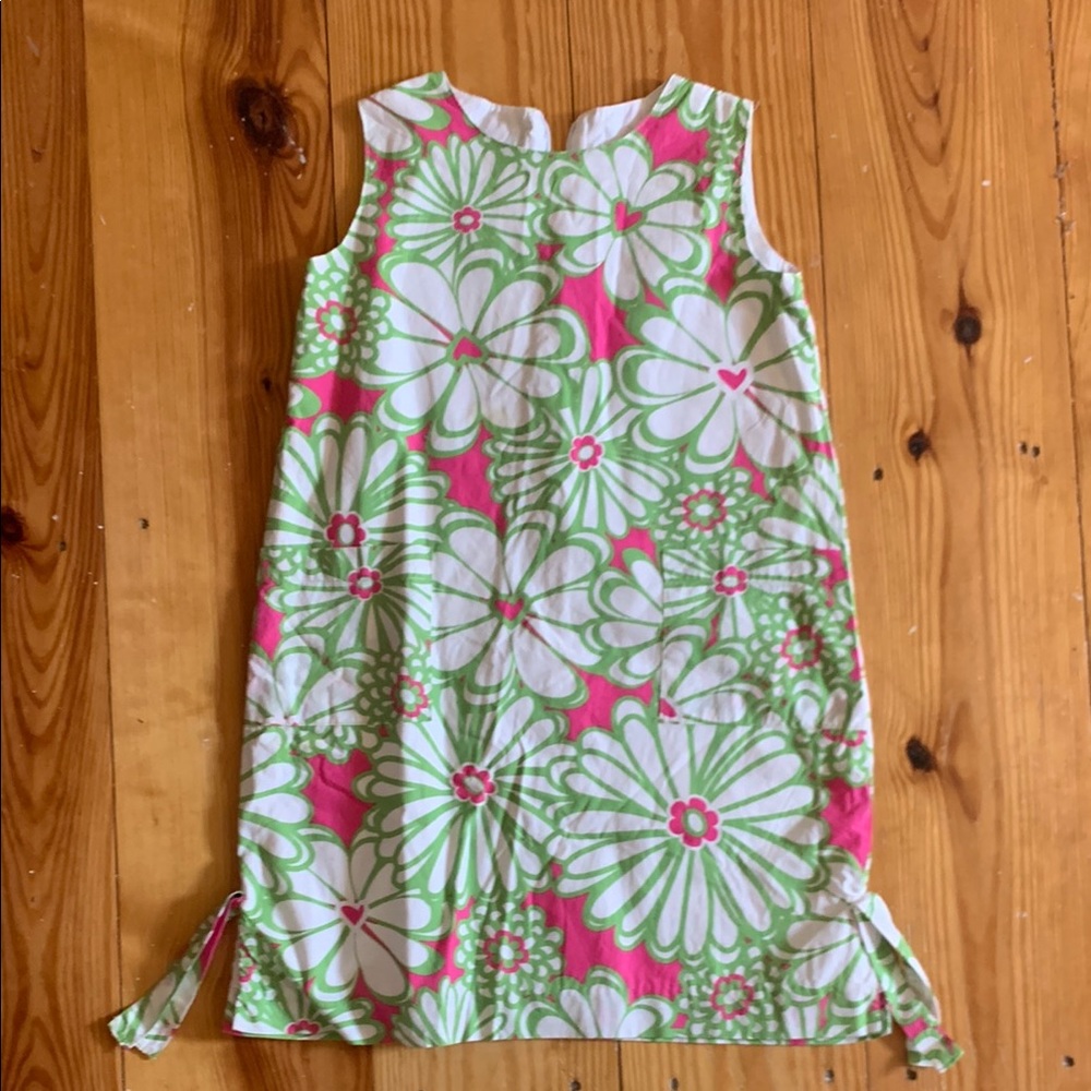 Floral Sleeveless Dress in Pink and Green